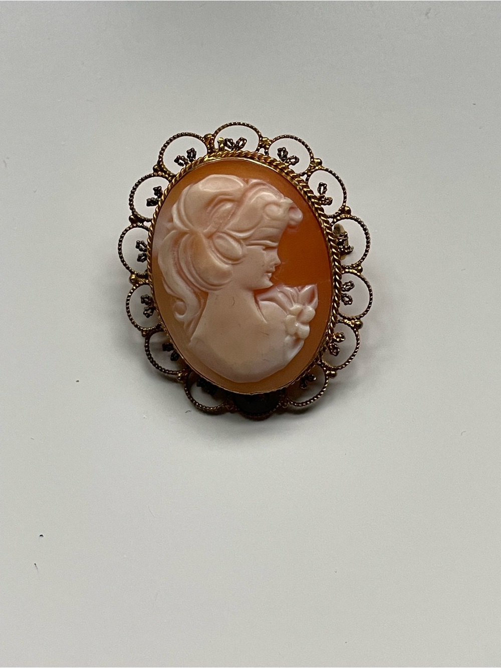 Vintage Shell Cameo Brooch/Pendant